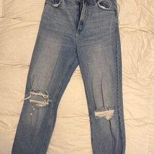 Abercrombie & Fitch Light Blue Distressed Skinny Jeans